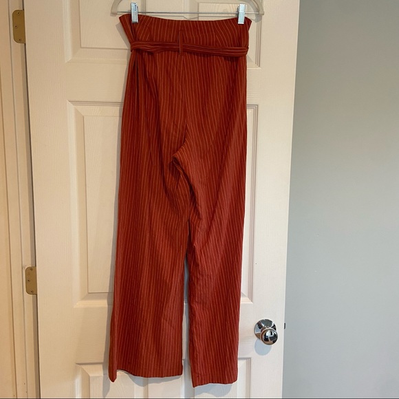 Francesca’s high waisted orange and white stripe pants - Picture 4 of 6